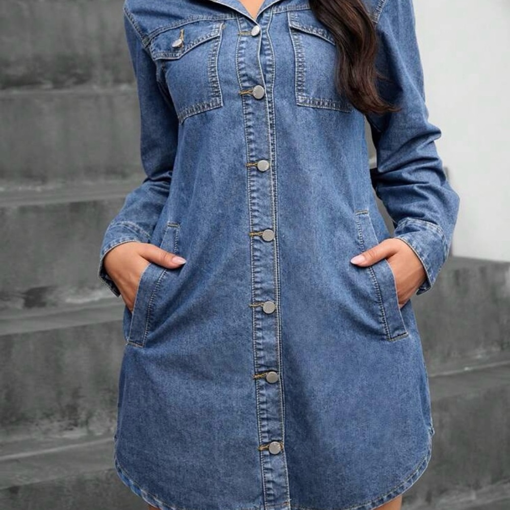 Stylish Blue Denim Dress